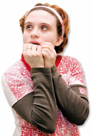 A young woman looking worried
