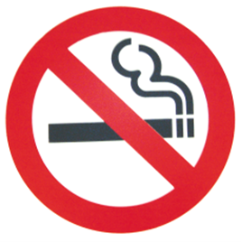 A no smoking sign