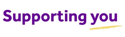 text saying supporting you