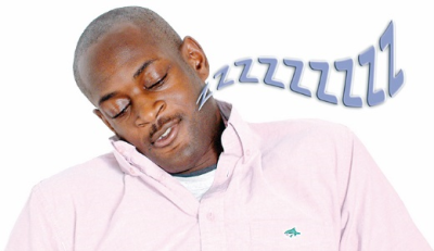 A sleeping man